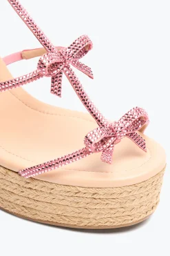 SANDALE COMPENSÉE CATERINA ROSE BONBON 120