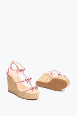 SANDALE COMPENSÉE CATERINA ROSE BONBON 120