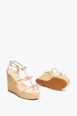 SANDALE COMPENSÉE CATERINA ROSE POUDRÉ 120