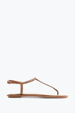 Sandale Diana Cognac avec cristaux 10