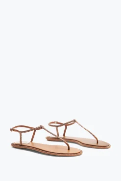 Sandale Diana Cognac avec cristaux 10