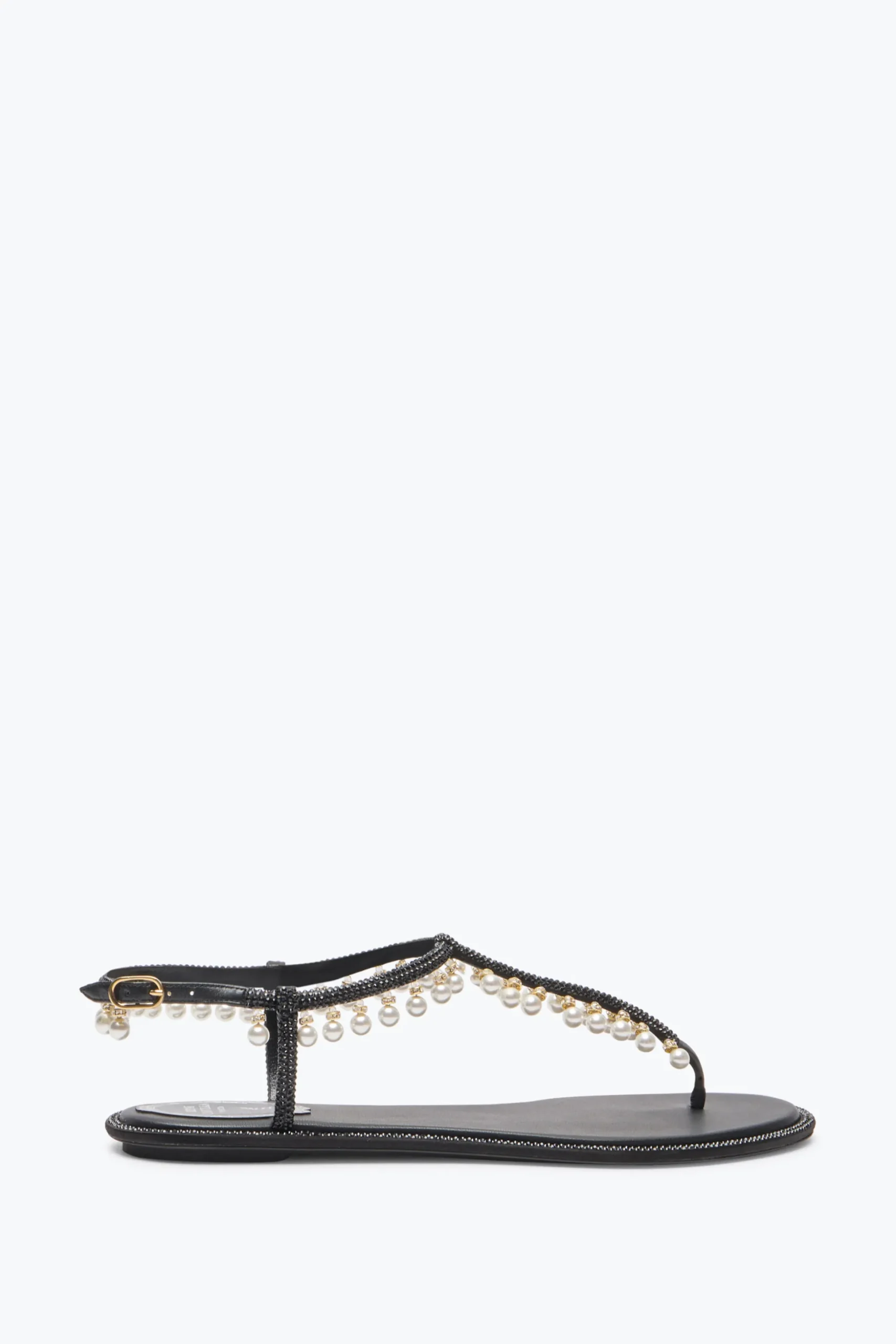 SANDALE DIANA NOIRE AVEC PERLES 10