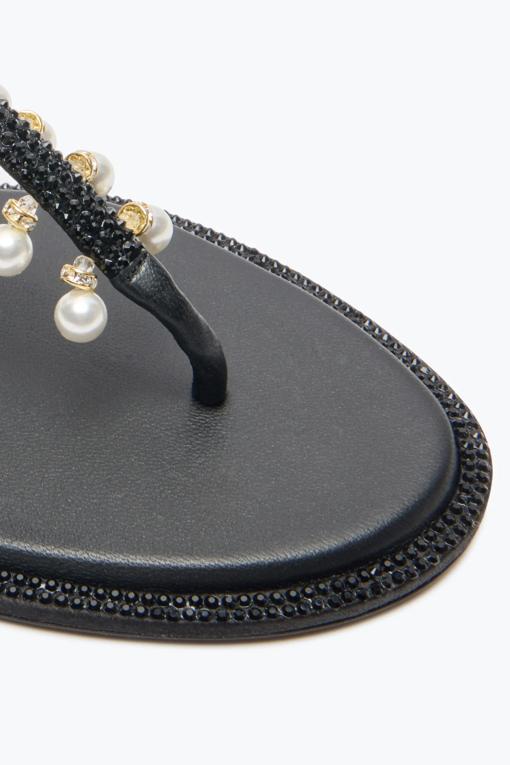 SANDALE DIANA NOIRE AVEC PERLES 10