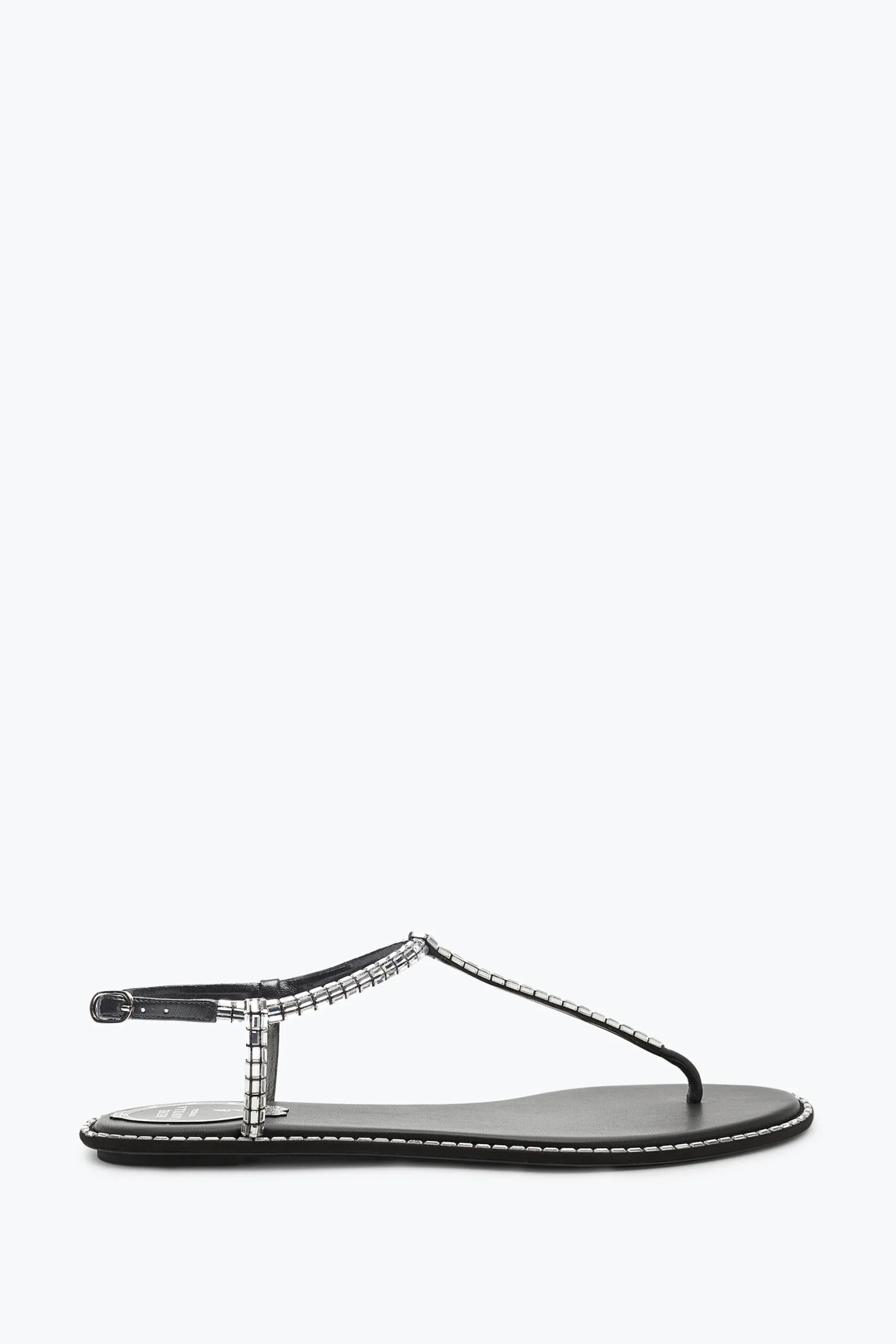 SANDALE DIANA NOIRE AVEC CRISTAUX BAGUETTE