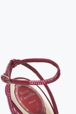 Sandale Ellabrita Bordeaux Avec Cristaux 105