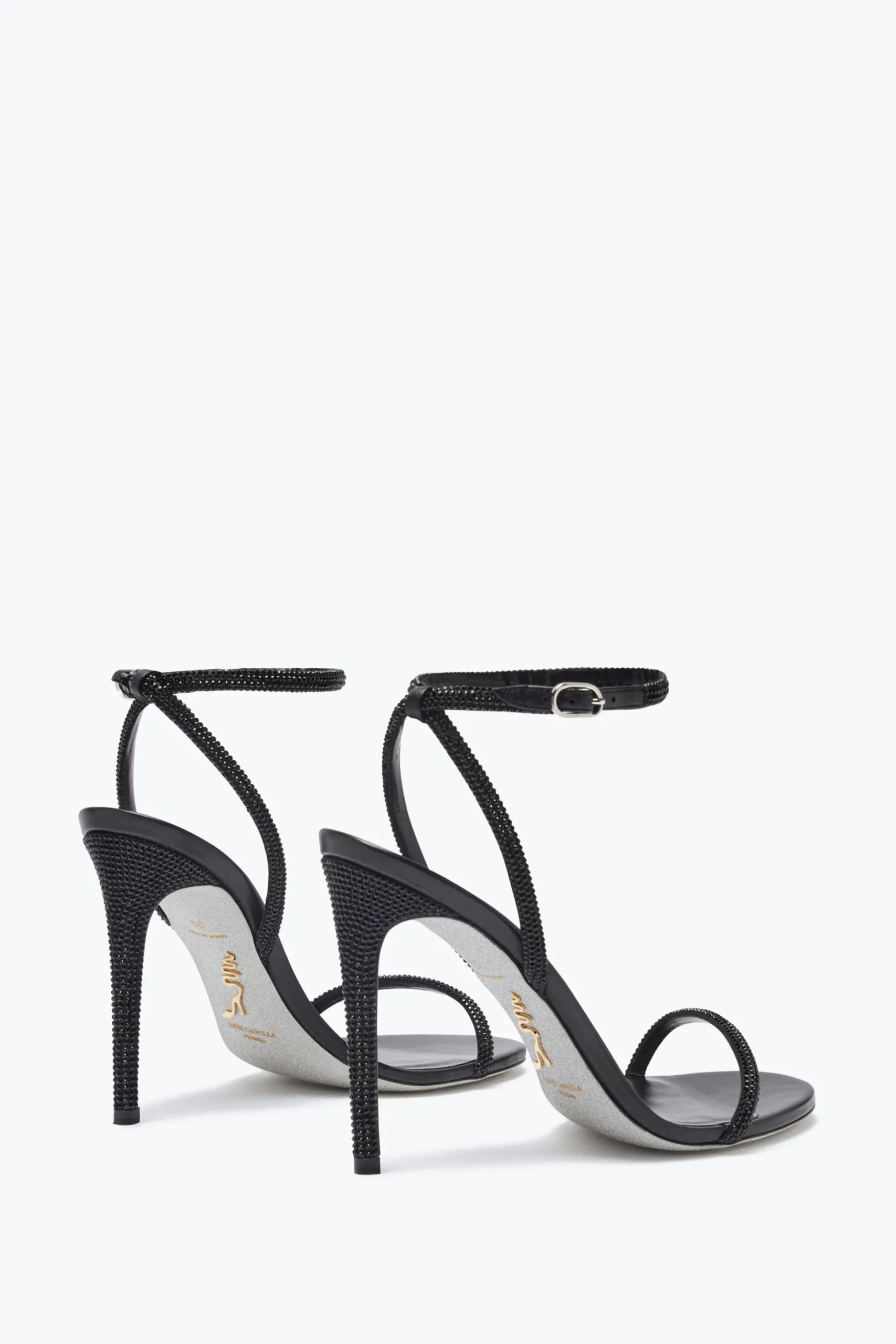 Sandale Ellabrita Noire Avec Cristaux 105