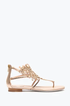 SANDALE ENTREDOIGT VENEZIANA EN CUIR D’AYERS DORÉ 10