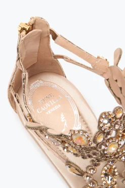 SANDALE ENTREDOIGT VENEZIANA EN CUIR D’AYERS DORÉ 10