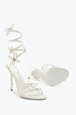 Sandale Margot blanche avec papillons 105