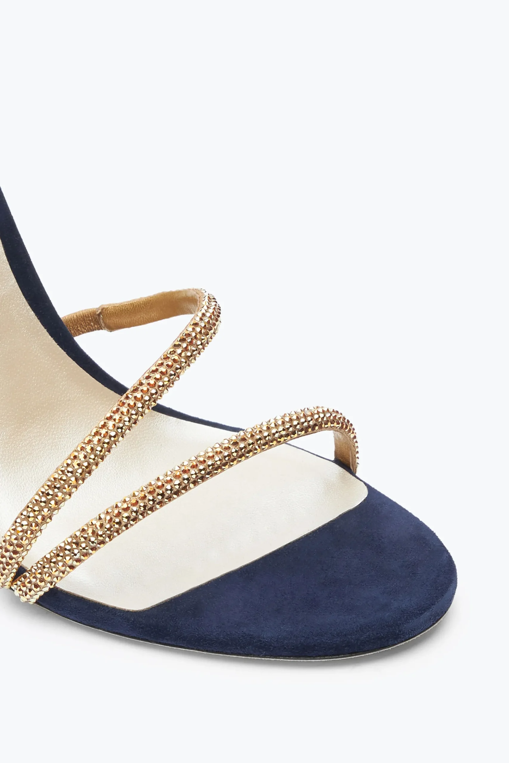 Sandale Margot Bleu-Or Avec Cristaux 105