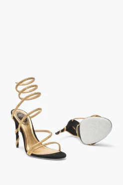 Sandale Margot Noir Et Or 105