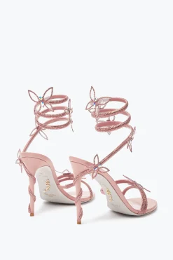 Sandale Margot rose poudré avec papillons 105