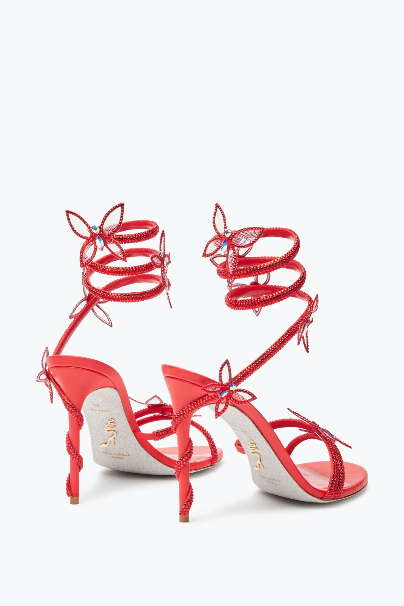 Sandale Margot rouge avec papillons 105
