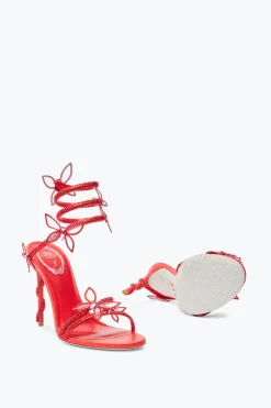 Sandale Margot rouge avec papillons 105
