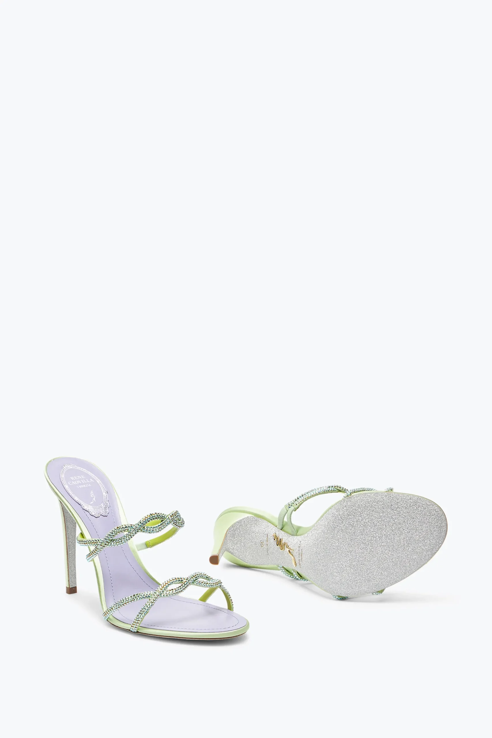 SANDALE MULE BRAID CITRON VERT 105