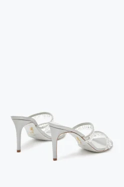 Sandale mule Chandelier gris perle 80