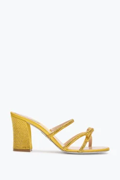 SANDALE MULE NICOLE JAUNE 80