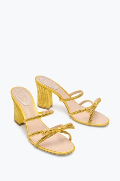 SANDALE MULE NICOLE JAUNE 80