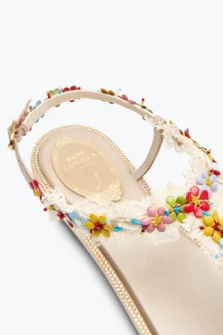 SANDALE PLATE BLOOM NUDE 10