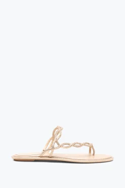 SANDALE PLATE BRAID NUDE 10
