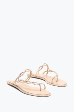 SANDALE PLATE BRAID NUDE 10