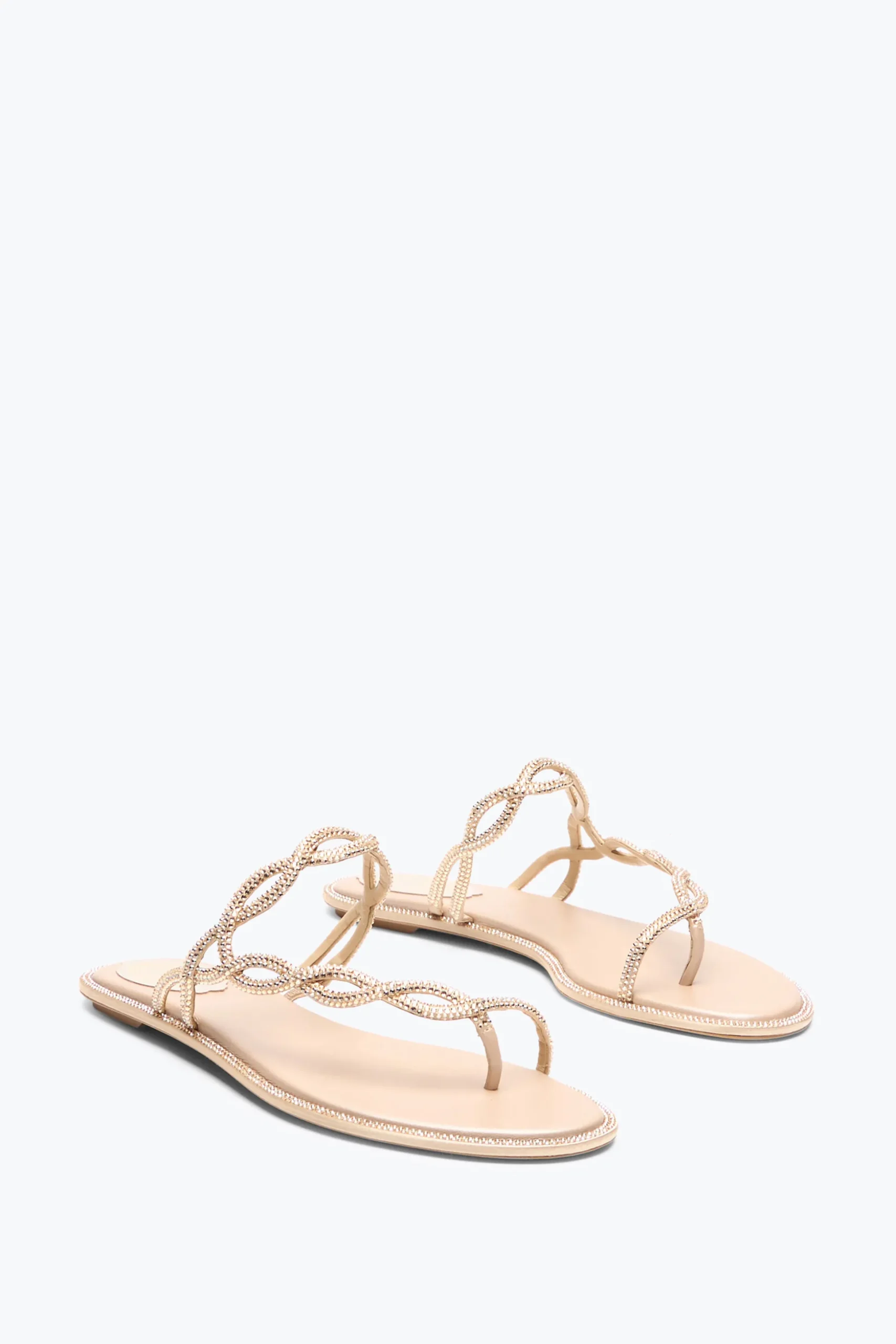 SANDALE PLATE BRAID NUDE 10
