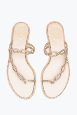 SANDALE PLATE BRAID NUDE 10