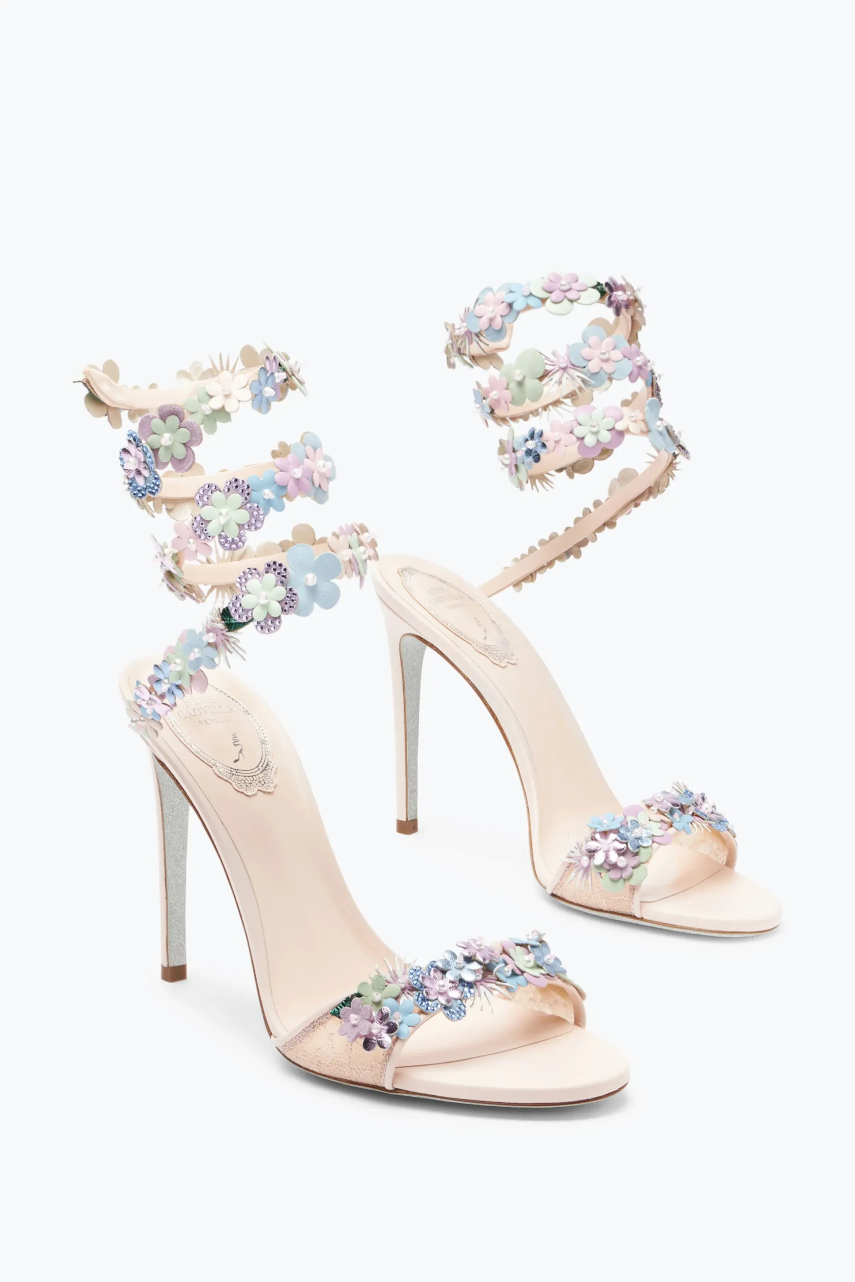 Sandale Roxanne avec fleurs multicolores 105
