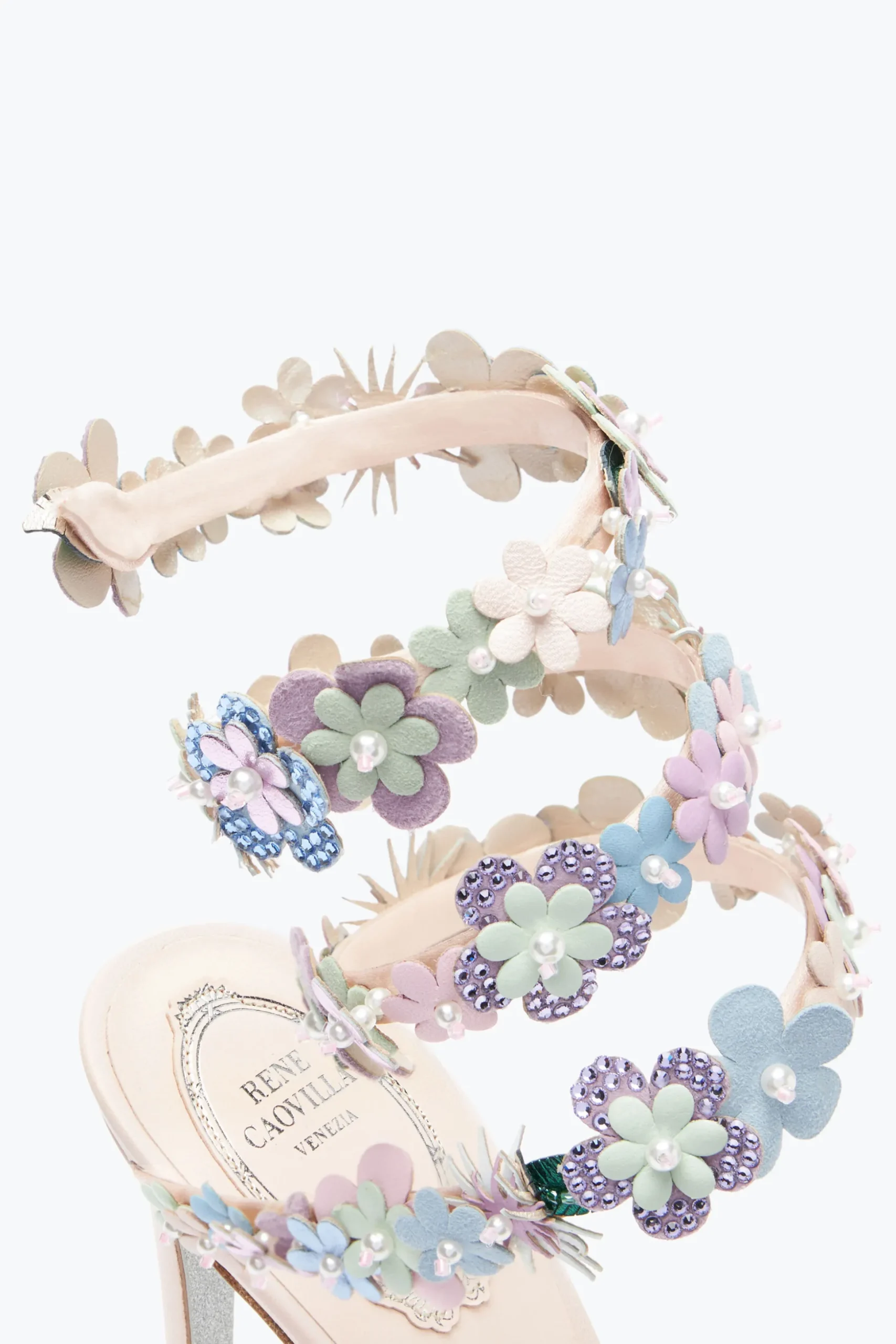 Sandale Roxanne avec fleurs multicolores 105