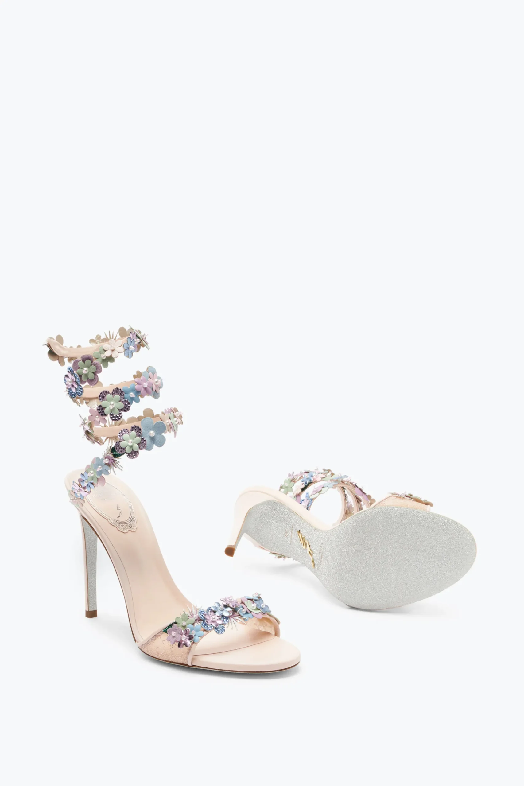 Sandale Roxanne avec fleurs multicolores 105