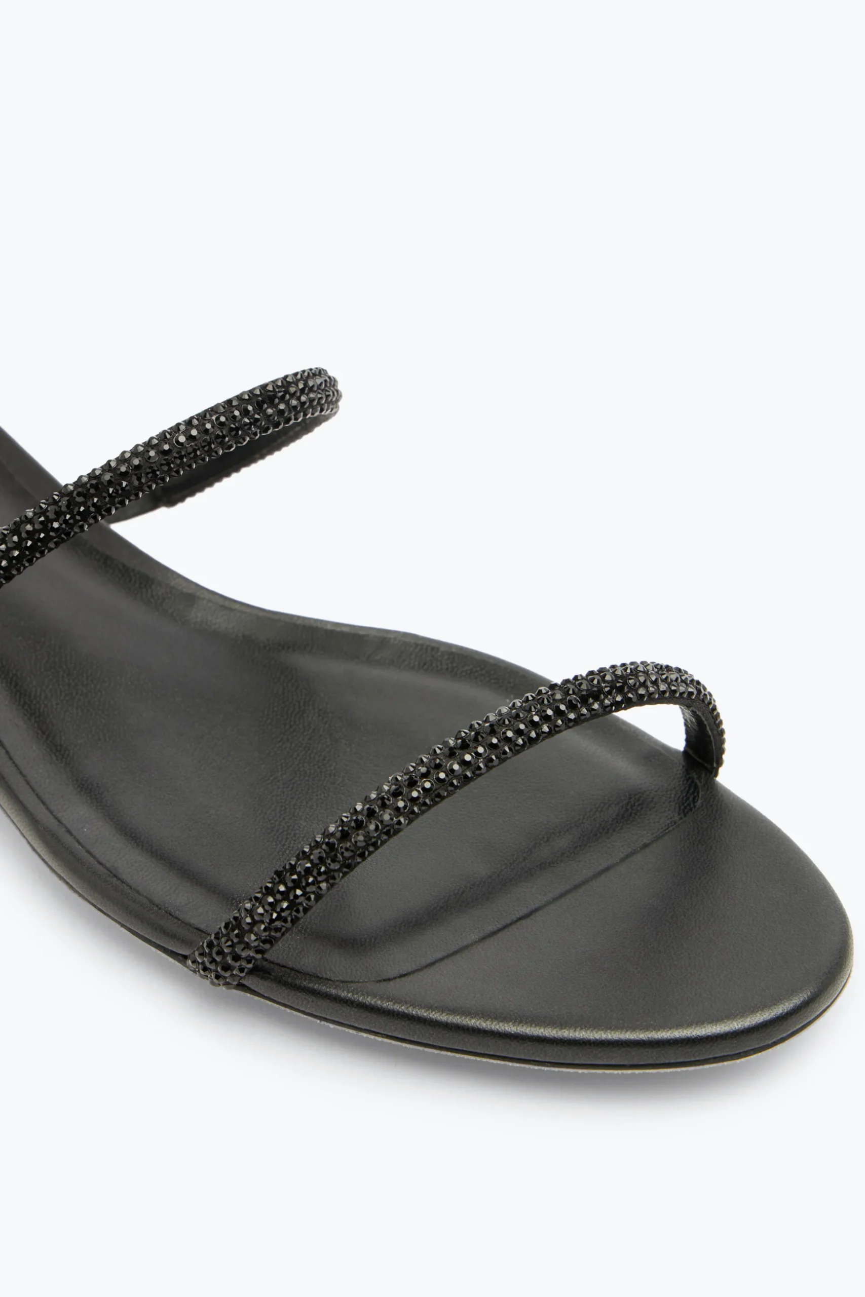 Sandale Supercleo Noire Avec Cristaux 10