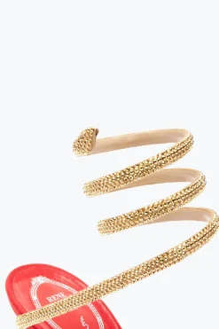 Sandales Bijoux En Rouge À Talon Margot