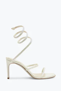 Sandales De Soirée En Satin Blanc Cleo