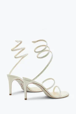 Sandales De Soirée En Satin Blanc Cleo