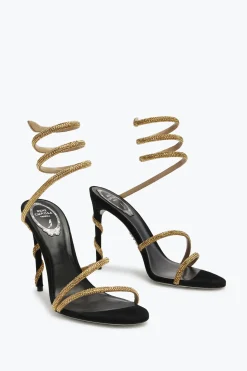 Sandales-bijou Margot Snake noires 105