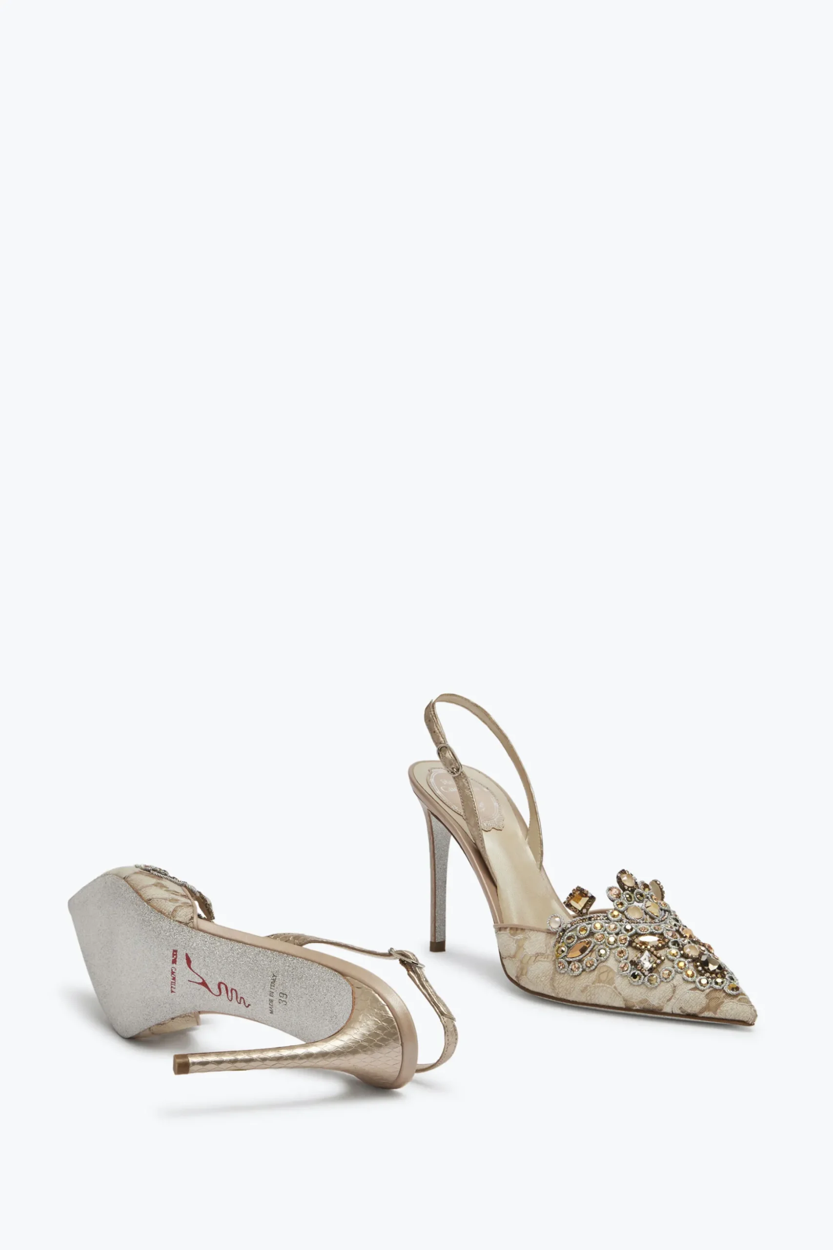 Slingbacks Décorés Doré Veneziana