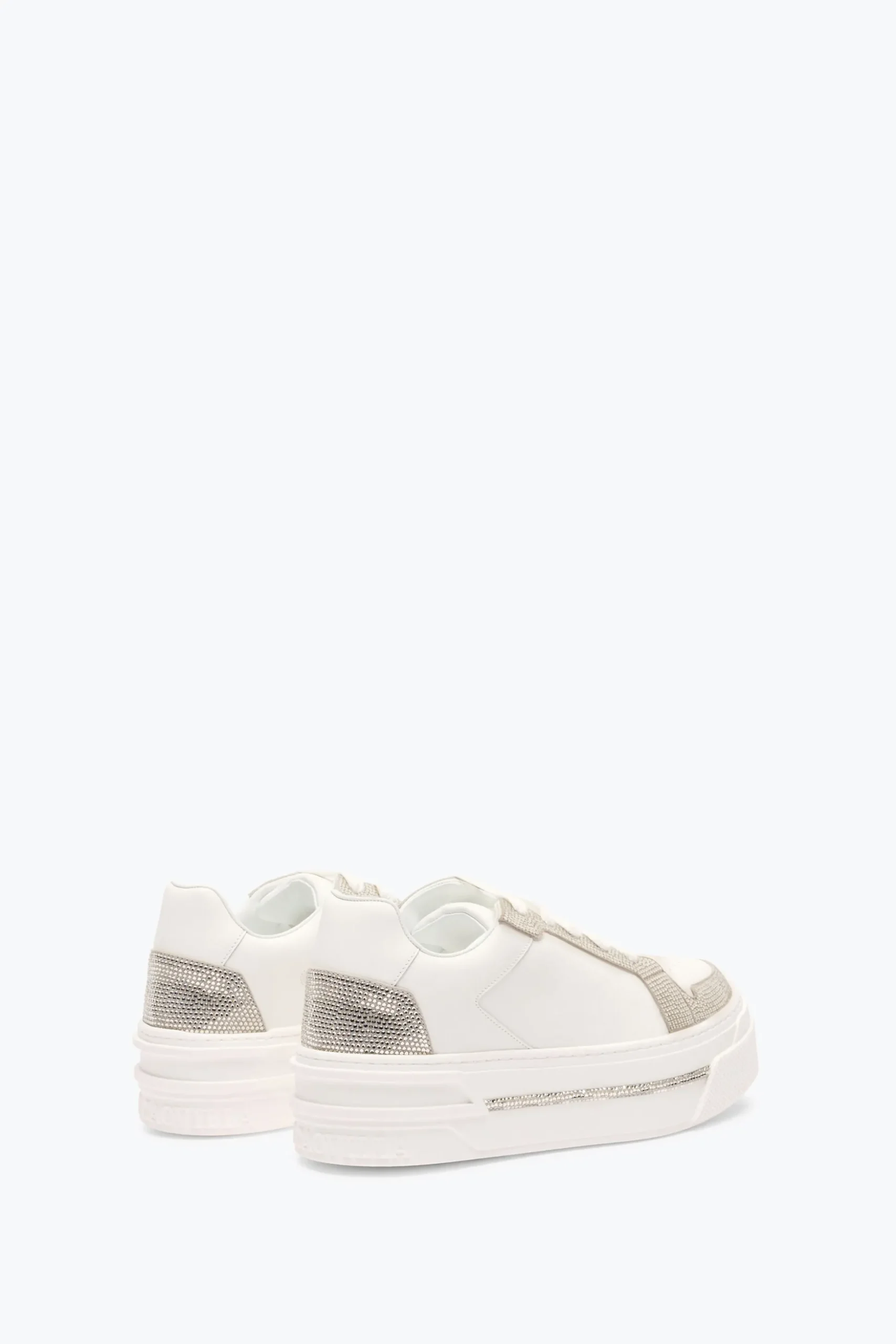 SNEAKER XTRA BLANC-ARGENT AVEC CRISTAUX 50