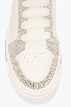 SNEAKER XTRA BLANC-ARGENT AVEC CRISTAUX 50