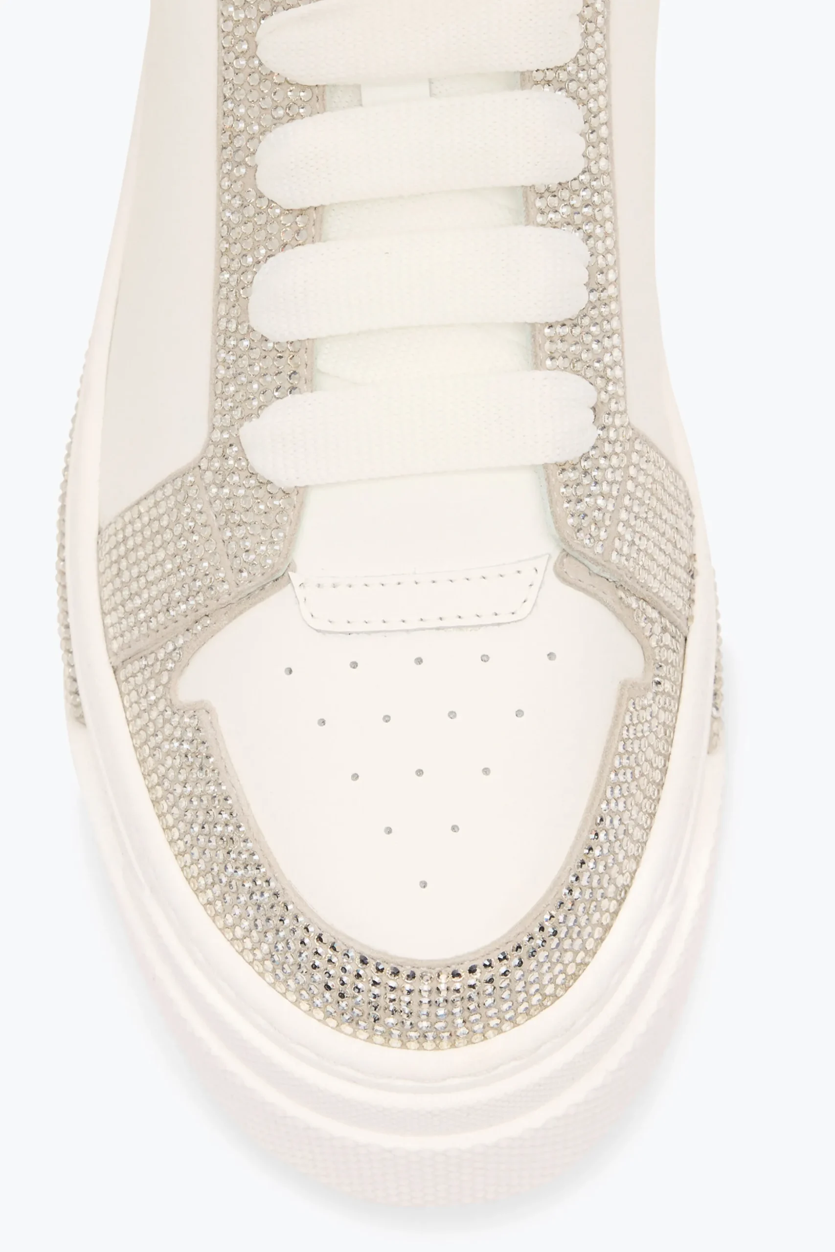SNEAKER XTRA BLANC-ARGENT AVEC CRISTAUX 50