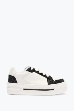 SNEAKER XTRA BLANC-NOIR AVEC CRISTAUX 50