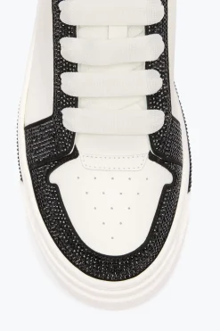 SNEAKER XTRA BLANC-NOIR AVEC CRISTAUX 50