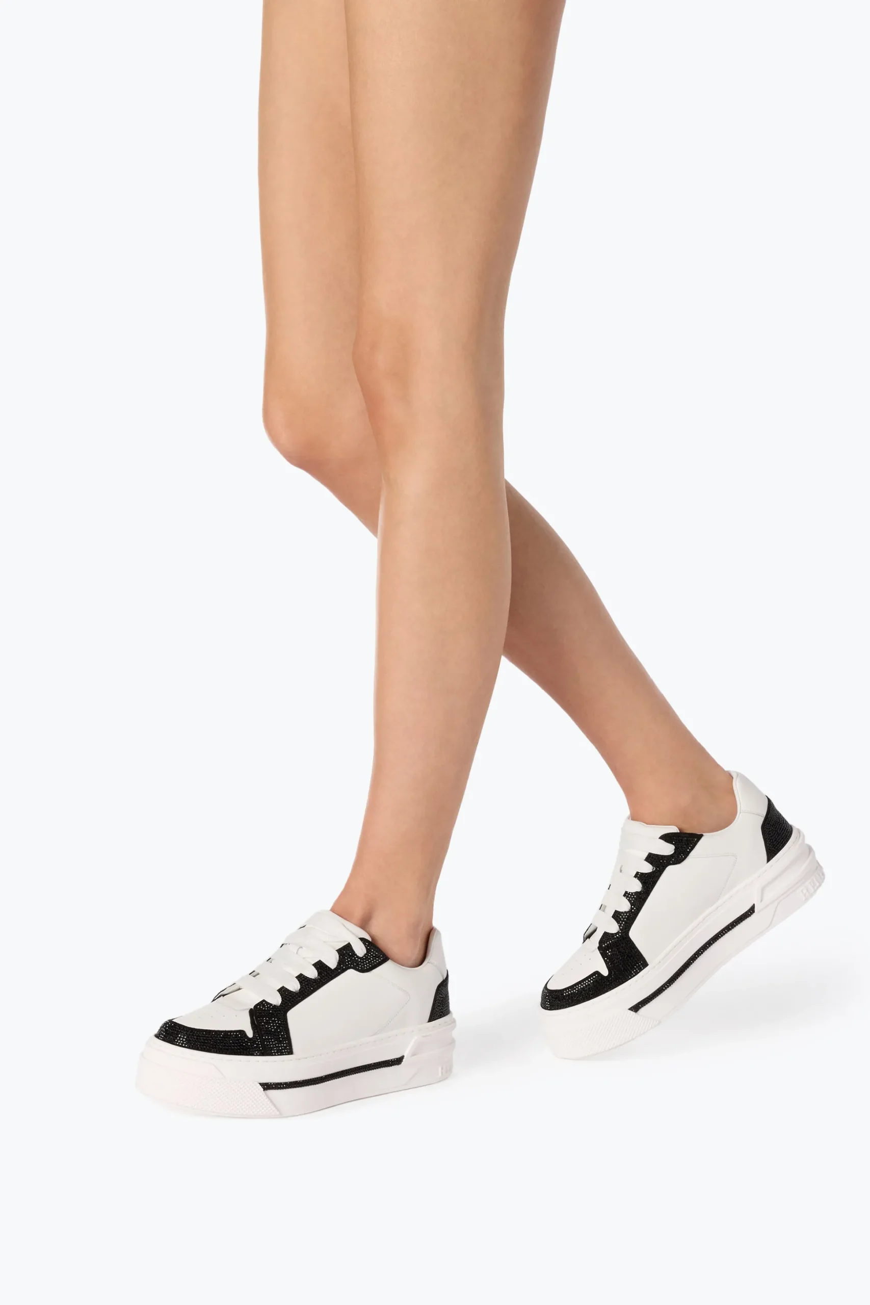 SNEAKER XTRA BLANC-NOIR AVEC CRISTAUX 50