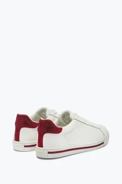 Sneaker Xtra Blanc-Rouge Avec Cristaux 15